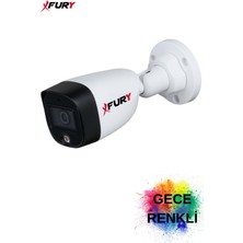 Fury Gece Renkli  5mp Lens 2mp 1080P Full Hd Suya Dayanıklı Güvenlik Kamerası Ultra LED Renkli Gece Görüş