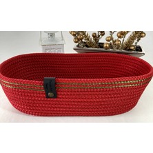 Double Knot Design Oval Ekmek Sepeti Organizer Tress Supla Amerikan Servis Tamamlayıcı Hediyelik