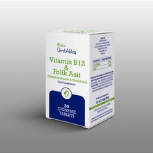 Dr. Ümit Aktaş Vitamin B12 & Folikasit - Aktif B9 (30 Çiğneme Tableti)