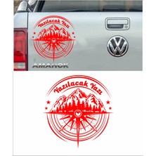 Sticker Usta Pusula Dağ Orman 4x4 Offroad Adventure Araba Oto Karavan Sticker 00081