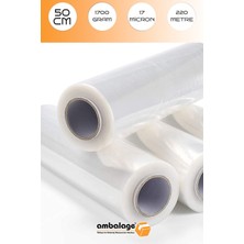 Ambalage Palet Streç Film 17 Micron 50 cm x 220 Metre 1700 gr