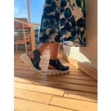 Jean Love Fermuarlı Kadın Kot Spor Sandalet – Günlük Rahatlık ve Şıklık