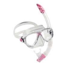 Cressi Marea-Gamma Yetişkin Maske Şnorkel Seti Şeffaf-Pembe