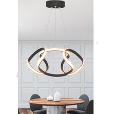 Chromdarwish Modern Enzo Siyah Modern Sarkıt LED Avize 35 cm 3 Renk ( Sarı Beyaz ve Gün Işığı )