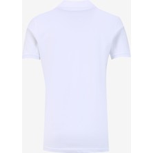 Denim Trip Polo Yaka Düz Beyaz Erkek T-Shirt DT10717_SLIM Fit Beyaz Erkek T-Shir