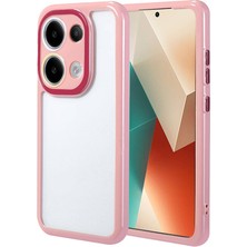 Pilanix Xiaomi Redmi Note 13 4g Kılıf Renkli Silikon Kenarlı Arkası Şeffaf Kamera Korumalı Vitamin Kapak