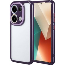 Pilanix Xiaomi Redmi Note 13 4g Kılıf Renkli Silikon Kenarlı Arkası Şeffaf Kamera Korumalı Vitamin Kapak