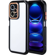 Pilanix Xiaomi Redmi Note 12 Pro 5g Kılıf Renkli Silikon Kenarlı Arkası Şeffaf Kamera Korumalı Vitamin Kapak