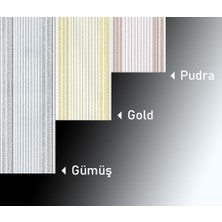 Binbir Perde Pudra Simli Pileli Boncuklu Zebra Perde