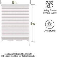 Binbir Perde Pudra Simli Pileli Dilimli Zebra Perde