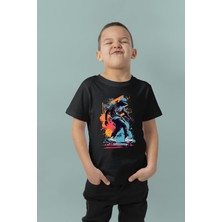 Çocukça Giy Çocukçagiy Kaykay Baskılı Erkek Çocuk Pamuklu Bisiklet Yaka Tshirt