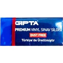 Gıpta Premium Vinyl Dust Free Orta Boy Sınav Silgisi Mavi 10 Adet