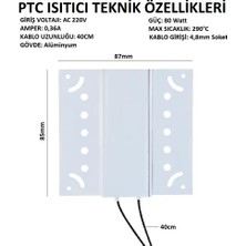 Yate10 220V 80W Ptc Plate Isıtıcı