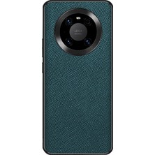 ZSZH Huawei Mate 40 Pro Için Çapraz Doku Pu Telefon Kılıfı (Yurt Dışından)