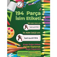 Letbil Reklam Okul Etiketi Kalem Defter Etiketi, Iron Man Etiketi - 194 Adet Opak Sticker