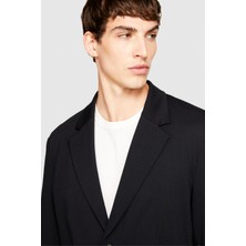 Sisley Rahat Kalıp Astarsız Ceket Erkek Siyah Mont - 323A285SSW015