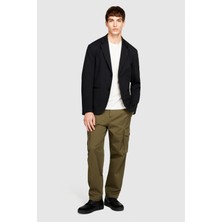 Sisley Rahat Kalıp Astarsız Ceket Erkek Siyah Mont - 323A285SSW015