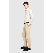 Sisley %100 Koton Kare Baskılı Poplin Gömlek Erkek Beyaz Gömlek - 323A5PFRSQ02D