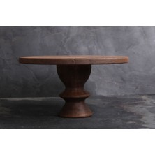 Rabo Craft Doğal Ahşap Pasta Kek Standı , Premium Ahşap Ayaklı Kek Standı, Sunumluk,  Peynir Tabağı 28 cm