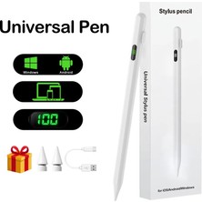 Fogy Ipad Pro 4 Nesil 2022 M2 Pencil Stylus Eğim Özellikli Dijital Şarj Göstergeli Çizim Kalemi