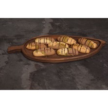Rabo Craft Masif Ahşap Çerezlik - Kahvaltı - Kahve - Meyve Sunum Tabağı