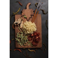 Rabo Craft Akçaağaç Yaprağı Büyük Boy Ahşap Kesme Sunum Servis Tabağı 37X22 Elde Yıkanmalıdır