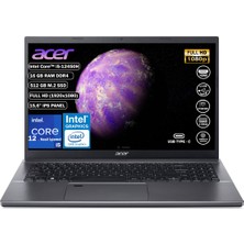 Acer Aspire I5-12450H 16GB 512GB SSD Fdos 15.6" IPS (1920X1080) Taşınabilir Bilgisayar NX.KN4EY.002