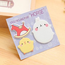 Hongliang Shop Mor Tarzı 1 Parça Lytwtw'nin Sticker Molang Yapışkan Notlar Sevimli Kawaii Karikatür Yapışkan Not Defteri Memo Pad Ofis Malzemesi Okul Kırtasiye (Yurt Dışından)