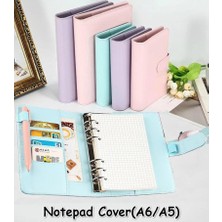 Hongliang Shop C Pembe Stil A6 Macaron Rengi A6A5 Pu Deri Kendin Yap Ciltli Defter Ajanda Planlayıcı Kağıt Cilt Okul Kırtasiye (Yurt Dışından)