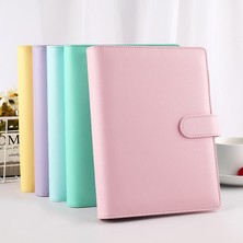 Hongliang Shop C Pembe Stil A6 Macaron Rengi A6A5 Pu Deri Kendin Yap Ciltli Defter Ajanda Planlayıcı Kağıt Cilt Okul Kırtasiye (Yurt Dışından)