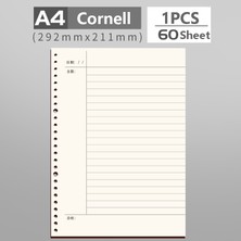 Hongliang Shop C Cornell-A4-Çizgili Stil A4 A5 B5 Gevşek Yaprak Defter Dolum Spiral Bağlayıcı Iç Sayfa Günlük Haftalık Aylık Planlayıcı Okul Cornell Çizgili Izgara Iç Kağıt (Yurt Dışından)