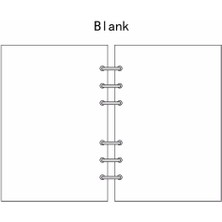 Hongliang Shop C Boş Stil A7 A5A6A7 Spiral Defter Yedek Dolgu Planlayıcı Günlük Takvim Ekranı Organizatör Kağıt 6 Delik Nokta Izgara (Yurt Dışından)