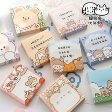 Hongliang Shop C Bir Stil Tavşan Günlüğü Yapışkan Notlar Memo Blokları Defter Zarfı Süsleme Kawaii N Defa Yapışkanlı Kullanım (Yurt Dışından)