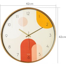 Muyika Design Muyika Pino Bohem Gerçek Cam 42  cm  Sessiz Mekanizma Duvar Saati Pds-42