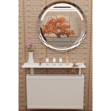 Risingmaber Montajsız Petek Üstü Metal Raf, Kalorifer Peteği Raf Dresuar Uçan Raf 60  cm  Mt98
