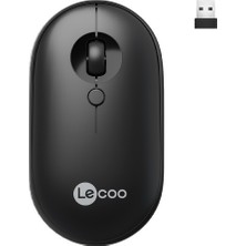 Lecoo Kablosuz 1600DPI 4 Tuşlu Sessiz PC, Mac, Dizüstü Bilgisayar için, USB Mini Alıcı ile Optik Mouse Siyah