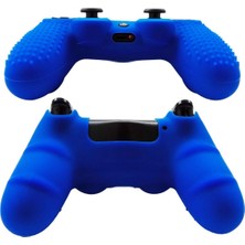 Cosmostech Ps4 Controller Joystick Oyun Kolu Gamepad Uyumlu - Silikon Koruyucu cover Mavi