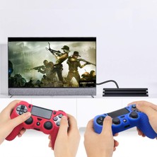 Cosmostech Ps4 Controller Joystick Oyun Kolu Gamepad Uyumlu - Silikon Koruyucu cover Mavi