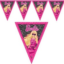 Hayaller Dükkanı Barbie Üçgen Flama Bayrak Set