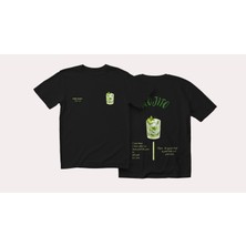 Helios Haute Mojito Tasarım Relaxed Fit Erkek Ön-Arka Baskılı Tişört