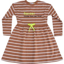 Bebelop Pul Detaylı Baskılı Fiyonklu Elbise