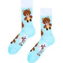 Vitamin Çorap Ayı Mavi Renkli Çorap