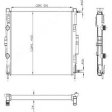 Kale Motor Su Radyatörü [ Renault Megane Ii 2002-, Scenic 2003- 1.5/1.9 Dci/1.4/1.6/2.0 16V Brazing ] 18051