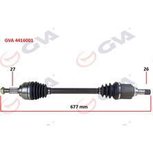GVA Komple Aks Sol Kangoo 3 1.5 Dci 08- 677MM 18051