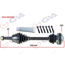 GVA Komple Aks Sağ Palio-Albea 1.3 Mtj 03-07 530MM 18051