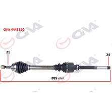 GVA Komple Aks Sağ P301-ELYSEE 12- 1.6 Hdi 889MM 18051