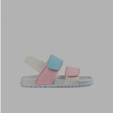 Vicco Krixi Kız Çocuk Beyaz-Pembe Phylon Sandalet