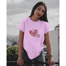 Helios Haute I Love Pets Tasarım Relaxed Fit Kadın Önü Baskılı Tişört
