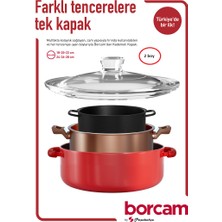 Paşabahçe Borcam Kapak 2 Li Set Cam Tencere Kapağı