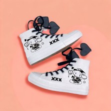 Amazoon Desing Tatlı Cimanno Hello Melodik Baskılı Sneaker Spor Ayakkabı